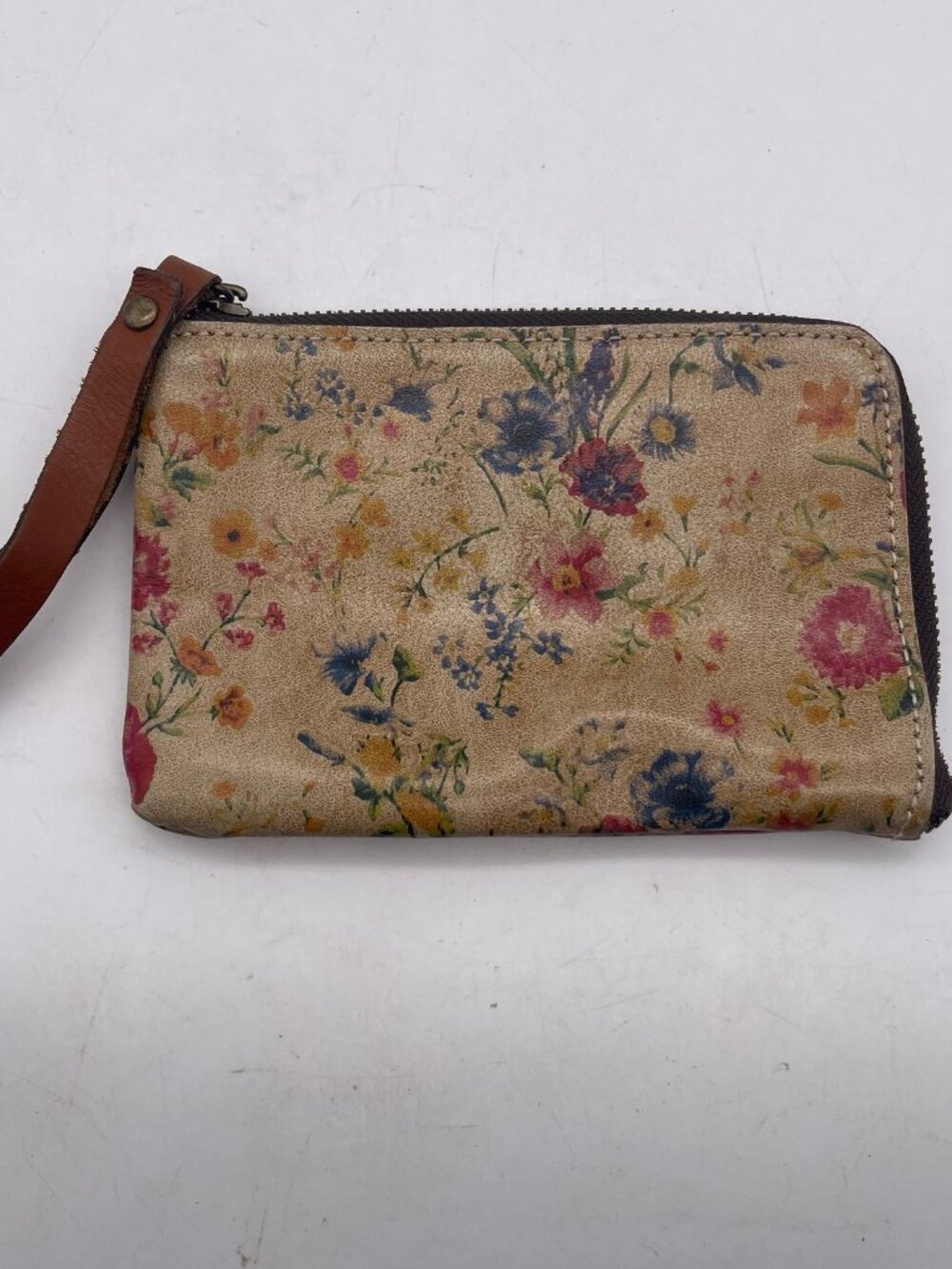 Patricia Nash Cassini Leather Wristlet Wallet Prairie Rose Floral T20